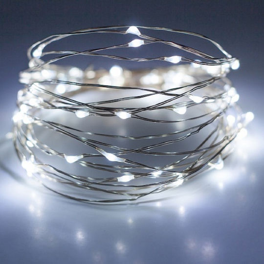 30 Lichterketten LED 3m. Kaltes Weiß Batterie in Zeichenfolge 1Stück