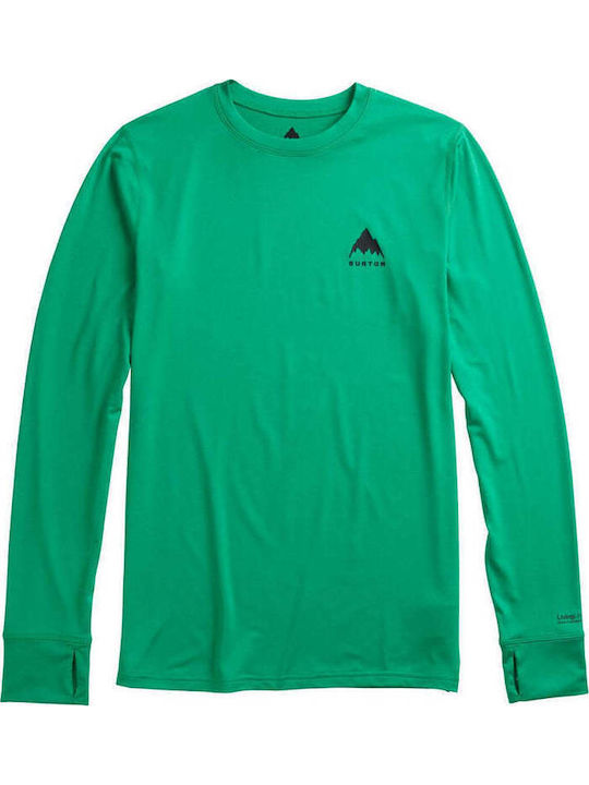 Burton Lightweight X Base Layer Crewneck Ανδρική Ισοθερμική Μακρυμάνικη Μπλούζα Πράσινη