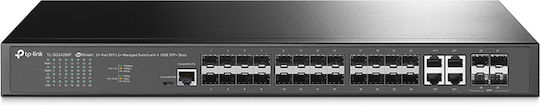 TP-LINK TL-SG3428XF V1 Managed L2 Switch με 4 Θύρες Gigabit (1Gbps) Ethernet και 20 SFP Θύρες