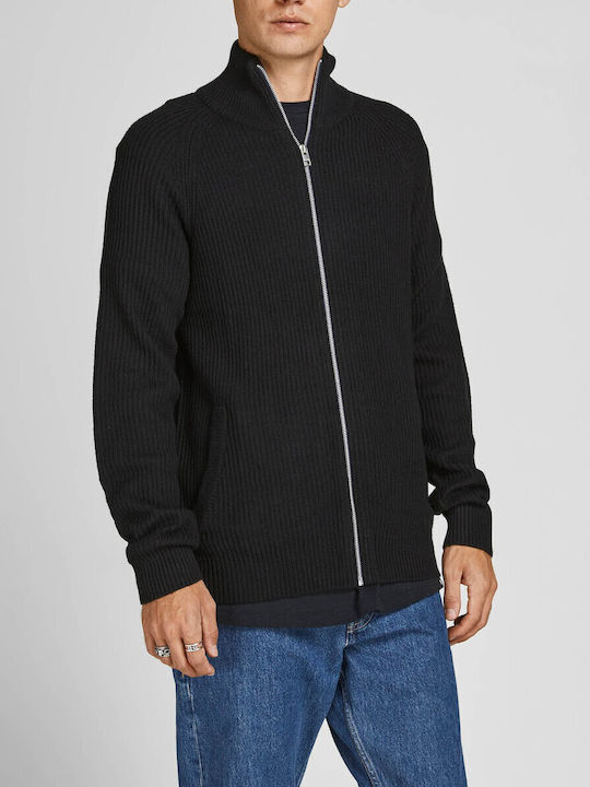 Jack & Jones Ανδρική Ζακέτα Πλεκτή Μαύρη