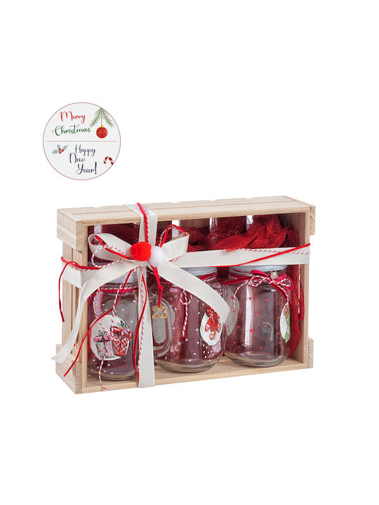 Παρίσης Christmas Glass Mug Ornament 3pcs