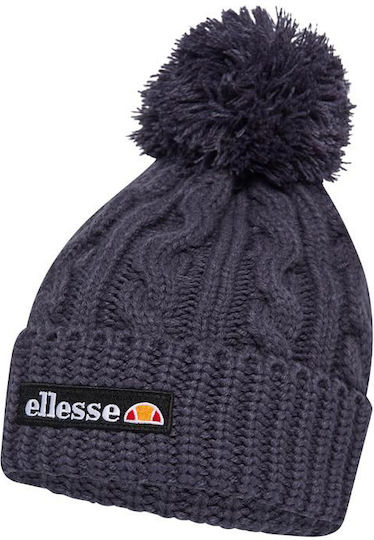 Jaida Pom Pom Beanie Frauen Beanie mit Strickmuster in Marineblau Farbe