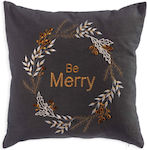 Nef-Nef Homeware Christmas Decorative Pillow Belle Square Black 45x45pcs