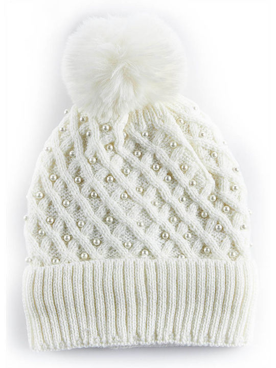 Verde Beanie Cap White