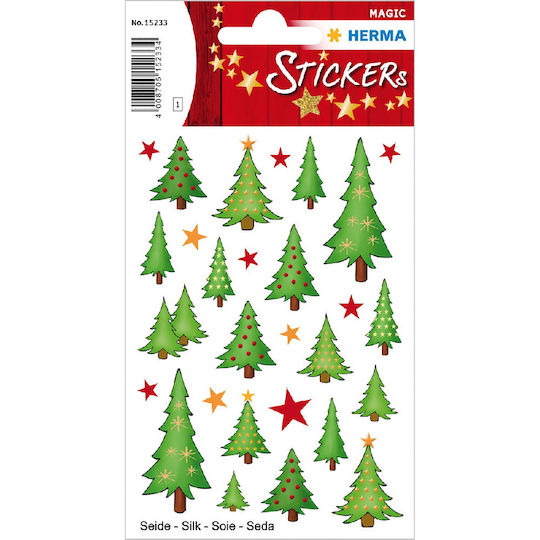 Herma Χριστουγεννιάτικα Aufkleber mit Design Δέντρου Christmas Trees 28Stück