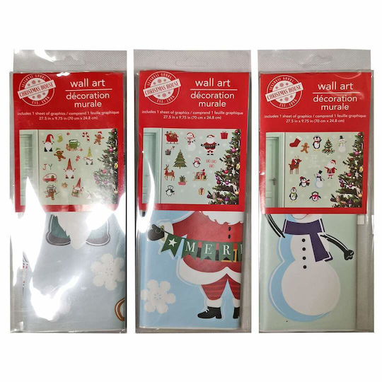 XMASfest Χριστουγεννιάτικα Αυτοκόλλητα για Παράθυρο 25x70εκ.