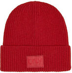 Only Beanie Beanie with Rib Knit in Red color
