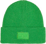 Only Beanie Beanie with Rib Knit in Green color