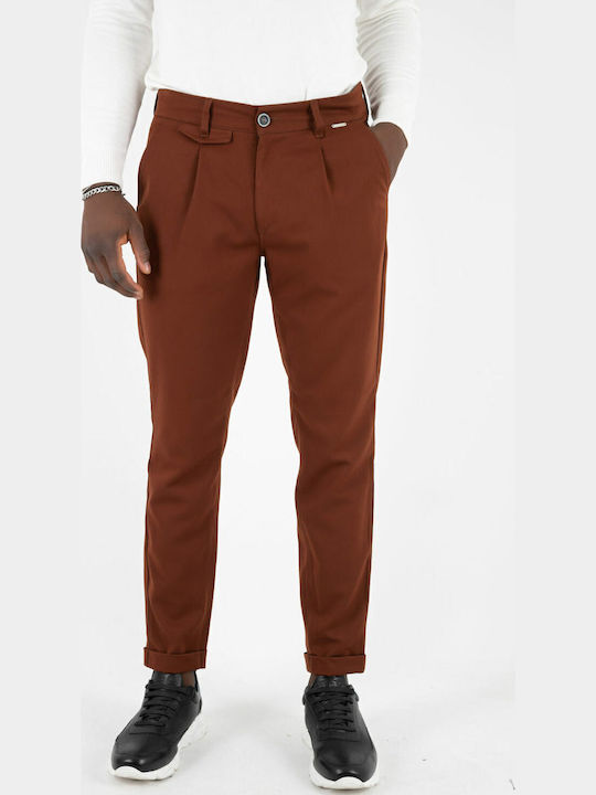 Stefan Fashion Trousers Chino in Slim Fit Brown