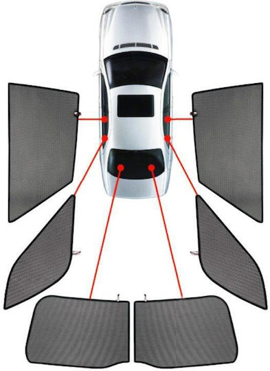CarShades Car Sun Shades for Fiat 2012+ Five-Door (5D) 6 Pieces