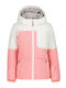 Waterproof Kids' Sports Jacket Short with Lining & Hood Pink Lubec