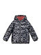 Kids' Quilted Jacket Short with Lining & Hood Blue