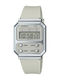Casio Vintage Edgy Digital Men's Watch 33mm Chronograph Battery with Beige Rubber Strap