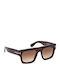 Tom Ford Fausto Unisex Γυαλιά Ηλίου με Καφέ Ταρταρούγα Κοκκάλινο Σκελετό και Καφέ Ντεγκραντέ Φακό FT0711 52F