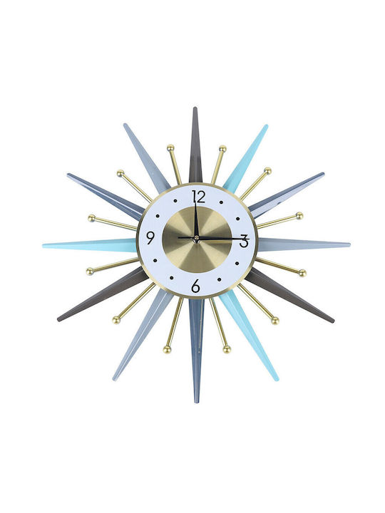 Star Wall Clock Metallic Multicolour Ø70cm