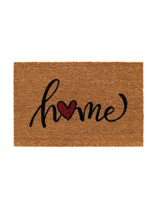 Изтривалка за вход E-Coco Home Heart Red 022 40x60cm Natural-Black Sdim 40X60