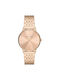 Armani Exchange Watch with Pink Gold Metal Bracelet