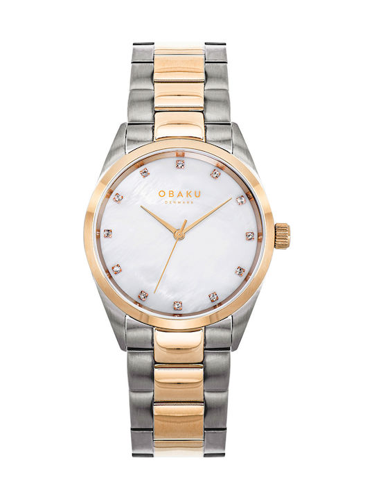 Obaku Chili Cherrywood Damen Uhr mit Metallarmband