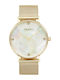 Obaku Mosaik Damen Uhr mit Gold Metallarmband