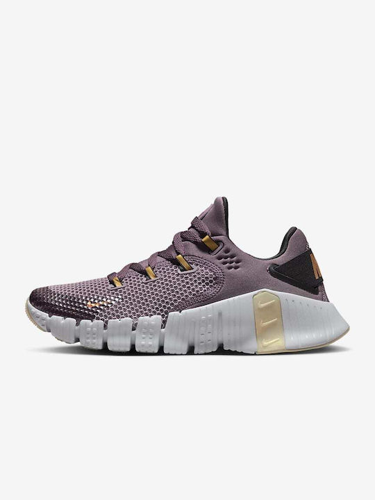 Nike Free Metcon 4 Premium Γυναικεία Αθλητικά Παπούτσια για Προπόνηση & Γυμναστήριο Purple Smoke / Dark Smoke Grey / Metallic Gold / Metallic Copper
