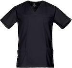 Be Unique Victor Men's Black Medical Blouse Cotton and Polyester