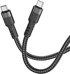 Hoco U110 Braided USB 2.0 Cable USB-C male - USB-C male 60W Black 1.2m