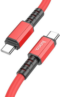 Hoco X85 Strength USB 2.0 Cable USB-C male - USB-C male Κόκκινο 1.2m