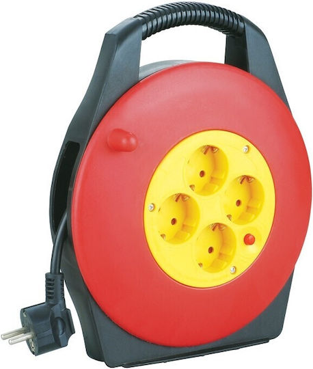 Entac ESCRG4-10 Extension Reel Cord 10m Red