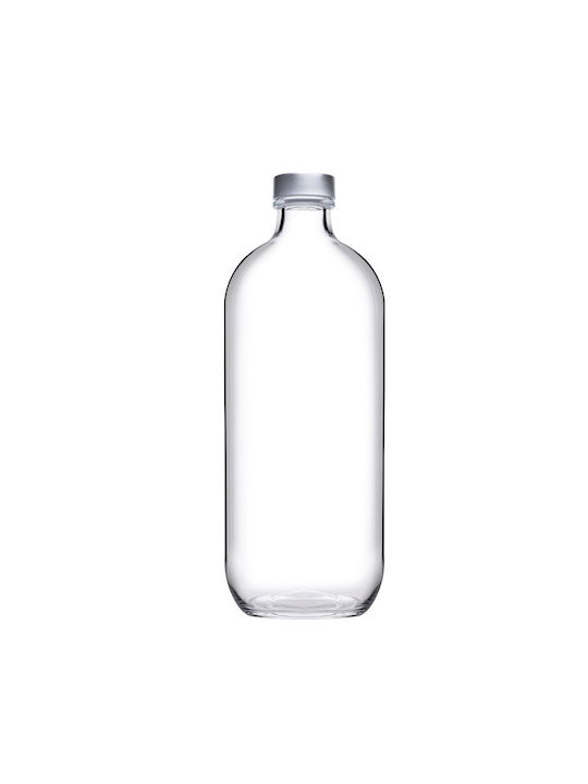 Espiel Iconic Μπουκάλι Νερού Γυάλινο με Βιδωτό Καπάκι Διάφανο 1100ml
