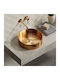 Karag Venus Aufgesetztes Waschbecken Inox 38x38x11cm Rose Gold