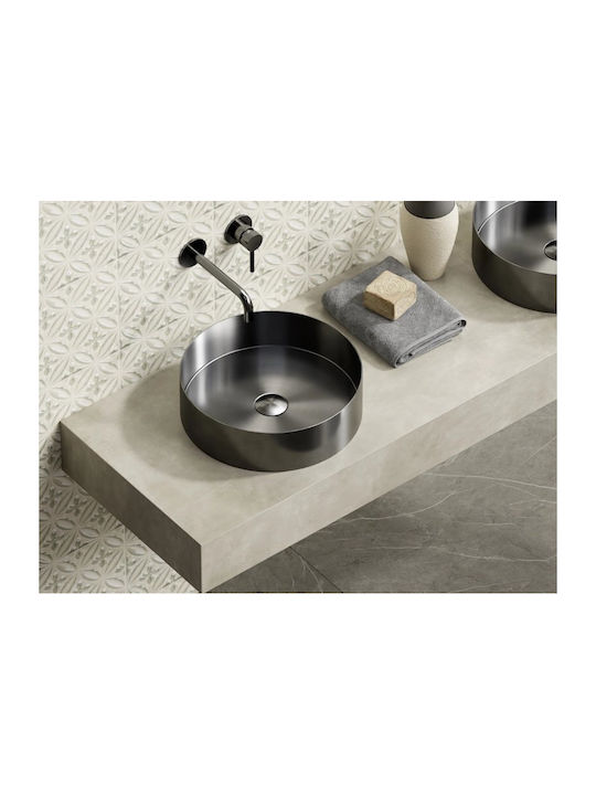 Karag Venus Aufgesetztes Waschbecken Inox 38x38...