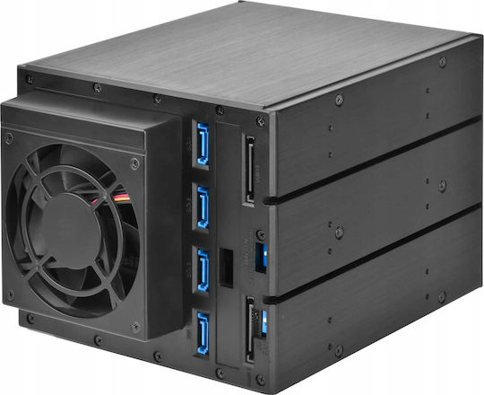 Silverstone 3x 5.25" device bay to four 3.5" SAS-12G / SATA 6Gbit/s trayless hot-swap cage Μαύρο SST-FS304-12G