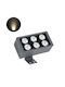 GloboStar Flood-Dany Outdoor Floor Lamp LED Wall Washer 24W with Natural White Light IP65 Gray