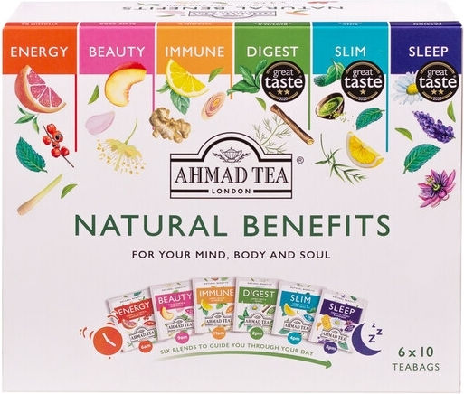 Ahmad Tea Tee Natural Benefits 60 Beutel 1Stück