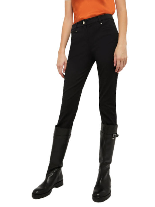 Pennyblack Femei Tesatura Pantaloni cu Croială Skinny Negru