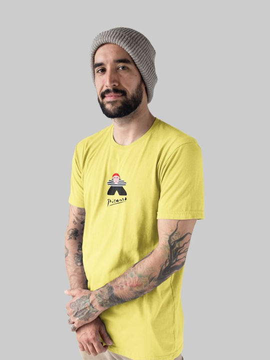 Picasso Meeple T-shirt - PALE YELLOW