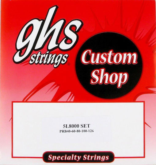GHS Strings Σετ Steel Χορδών 40 - 126" για Μπάσο Progressives Light