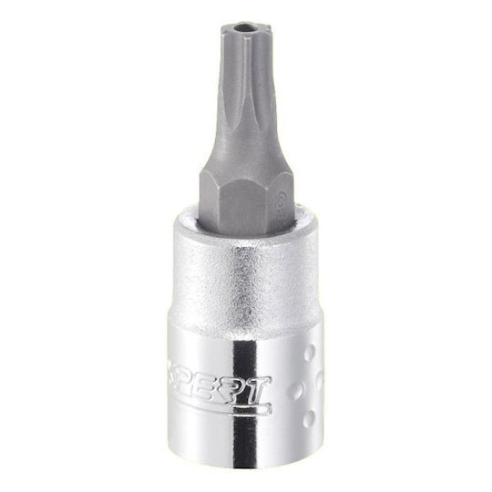 Expert Tools Bit-Stecknuss mit Torx-Bit und Antriebsvierkant 1/4'' Größe T27 1Stück