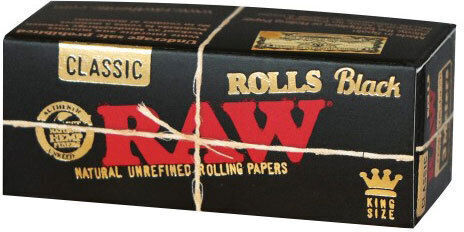 Raw Black Rolls Zigarettenpapierrollen King Size 3m 12Stück