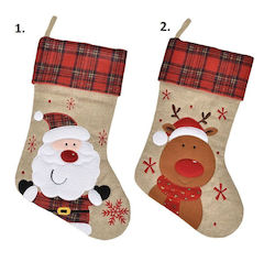 Fun World Christmas Decorative Socks with Santa Claus H45cm (Μiscellaneous Designs)