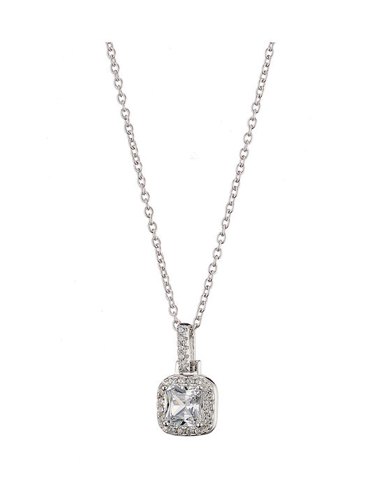 Oxzen Necklace from Silver with Zircon