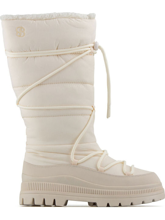 s.Oliver Damenstiefel mit Pelz Cream