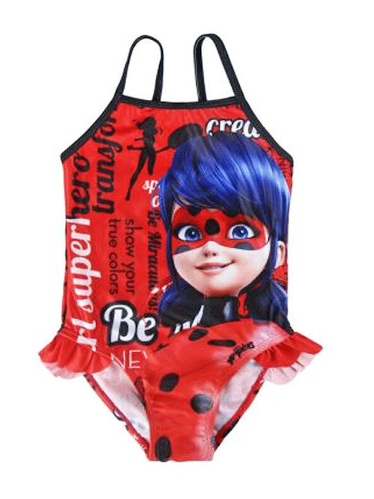 Cerda Παιδικό Μαγιό Ολόσωμο Miraculous Ladybag Κόκκινο