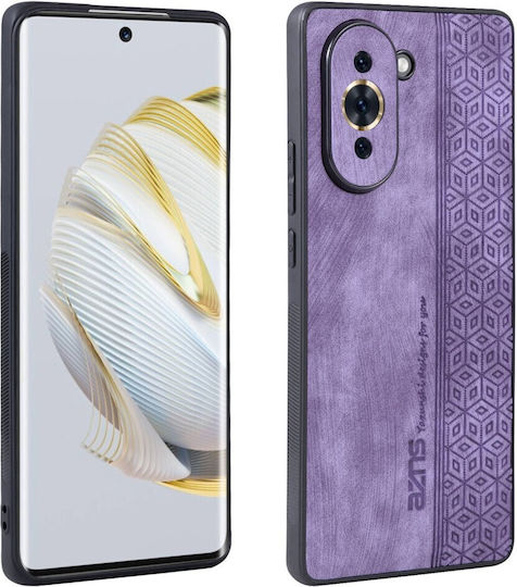 AZNS Umschlag Rückseite Synthetisches Leder Lila (Huawei Nova 10)