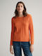 Gant Women's Long Sleeve Sweater Woolen Orange