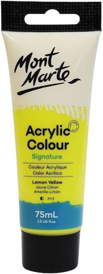 Mont Marte Signature Acrylic Colour Сет акрилни бои за живопис 02 Lemon Yellow 75мл 1бр