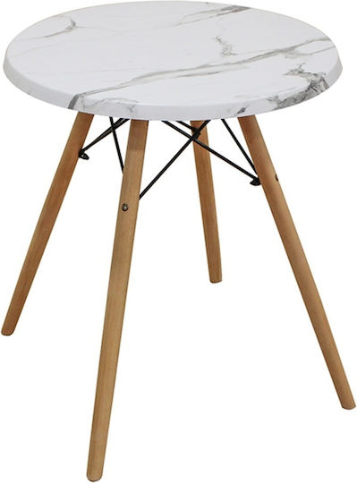 Randy Rundischer Küchentisch Holz Weiß 60x60x71cm