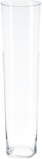Βάζο Δαπέδου Γυάλινο Διάφανο Φ18xΥ70.2cm