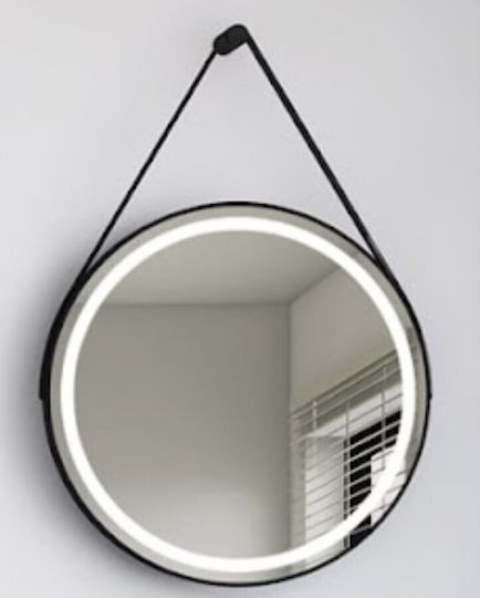 Imex Kenia KENI017/60NG Καθρέπτης Lumini LED 60x60cm Negru
