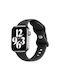 Techsuit Watchband W031 Strap Silicone with Pin Black (Apple Watch 44/45/46mm/Ultra 49mm) KF238579